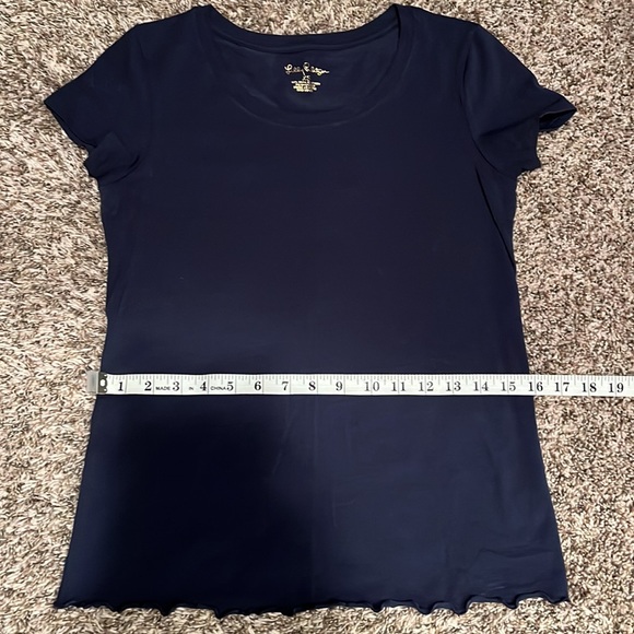 Lilly Pulitzer Mari Top, size XS, color is True Navy - Picture 7 of 7